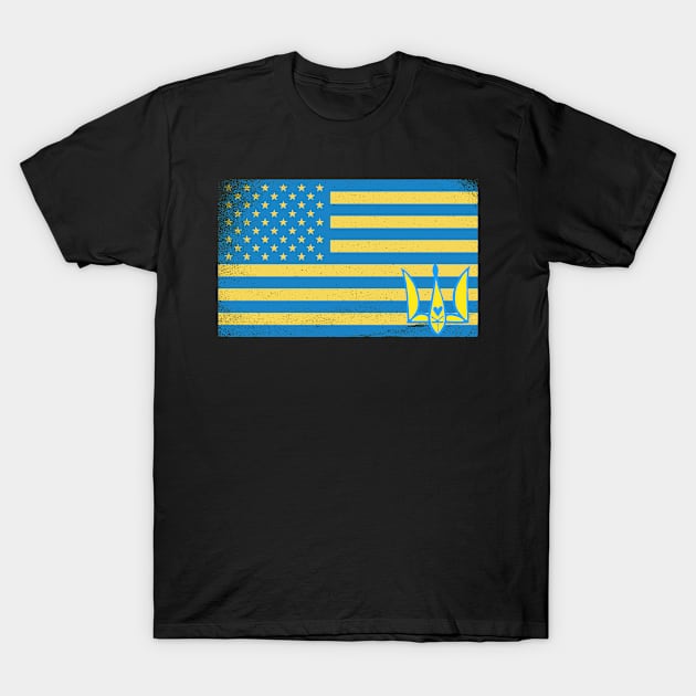 USA Stand With Ukraine T-Shirt by Shirtz Tonight